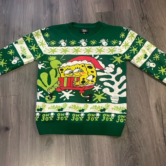 Nickelodeon SpongeBob Christmas Sweater, size Small - Picture 1 of 6